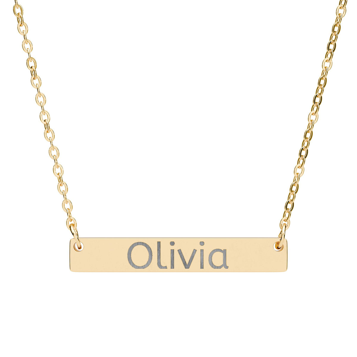 Personalized Engraved Name Bar Necklace