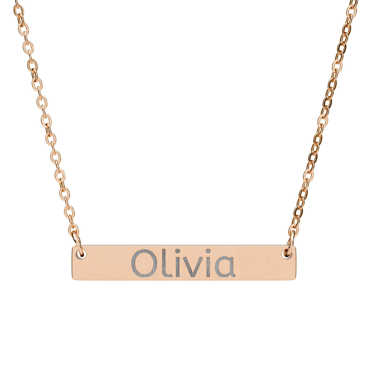 Personalized Engraved Name Bar Necklace