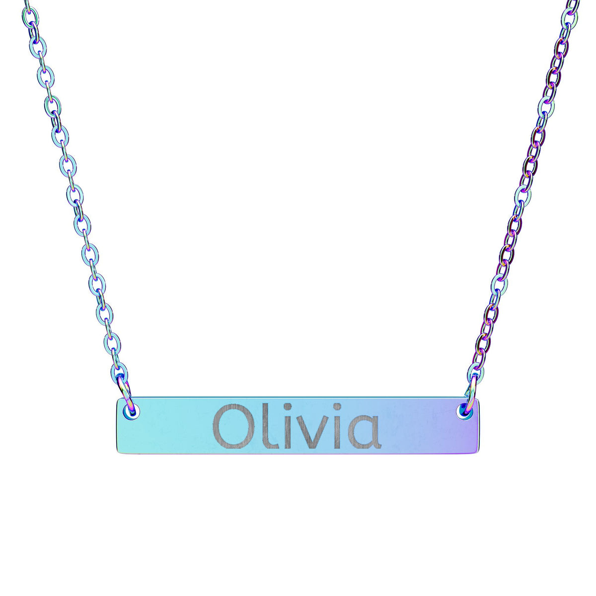 Personalized Engraved Name Bar Necklace
